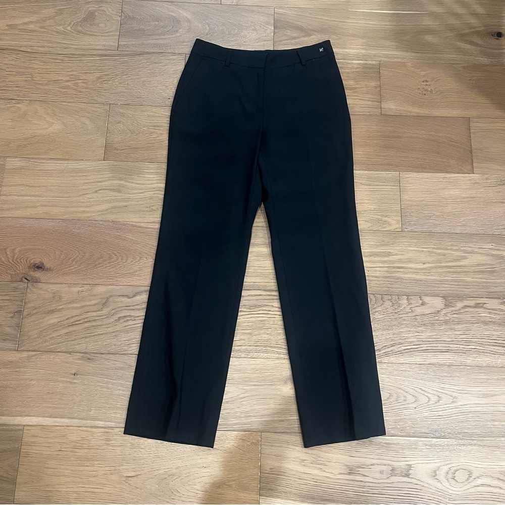 $340 NWT Carolina Herrera Size 4 Black Wool Trouser Dress Pants Straight Leg